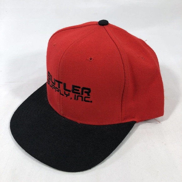 BUTLER SUPPLY INC KILLARK NISSIN CAP HAT SNAPBACK RED BLACK ONE SIZE FITS MOST - Picture 4 of 16